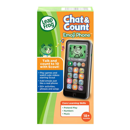 Teléfono Emoji Chat & Count de LeapFrog, negro