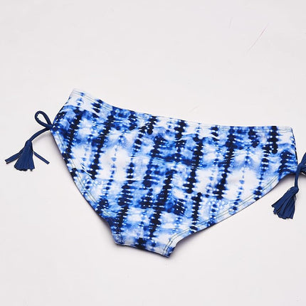 Kanu Surf Girls' Willow V-Neck Bikini Beach Sport 2-Piece Swimsuits, Willow Navy Tie-dye, 8