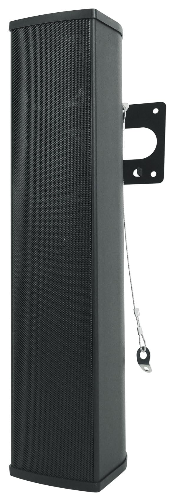 Rockville Wet Array 5 Black 70V 60W Commercial Wall Mount Swivel Column Speaker, 2-Way Line Array Design, IP55 Waterproof, Indoor/Outdoor Use for Restaurants, Churches, Auditoriums