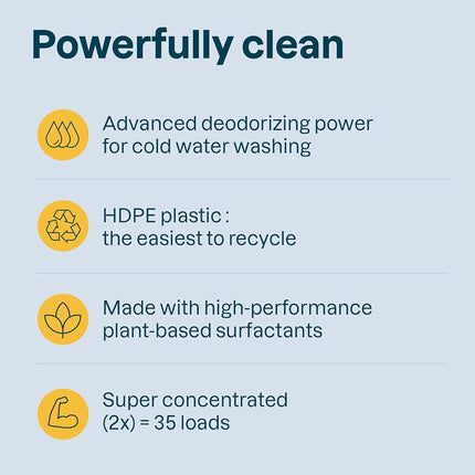 ATTITUDE Sensitive Skin, Hypoallergenic Baby Laundry Detergent, Fragrance Free, 33.8 Fluid Ounce, 35 Loads