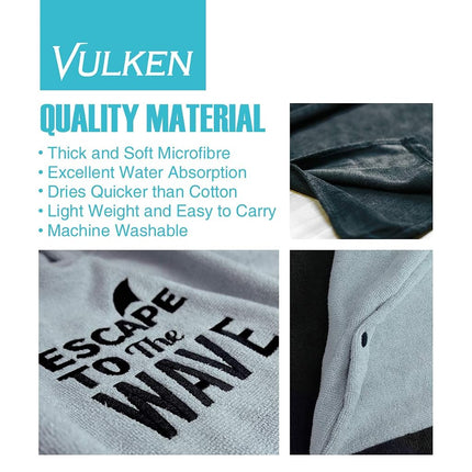 VULKEN Portable Changing Robe, Surf Poncho for Beach & Water Activities