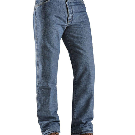Wrangler Rugged Wear Men's Woodland Thermal Jean ,Stonewashed Denim,32x36