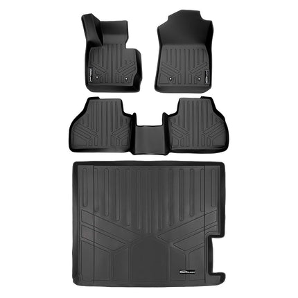 SMARTLINER Floor Mats (2 Rows) and Cargo Liner Set Black for 2011-2017 BMW X3