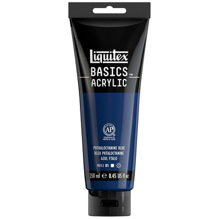 Reeves 4385316 Liquitex Basics Acrylic Paint 8.5-Ounce Tube, Phthalocyanine Blue