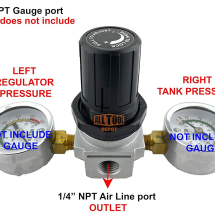 Regulador de aire universal TOP1Choice, diseño especial para controlar la presión del tanque y del regulador