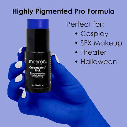 Mehron Makeup CreamBlend Stick, BLUE - .2220ml