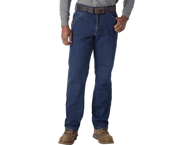Wrangler Men's Five Pocket Jean, Mid Stone, 30W x 