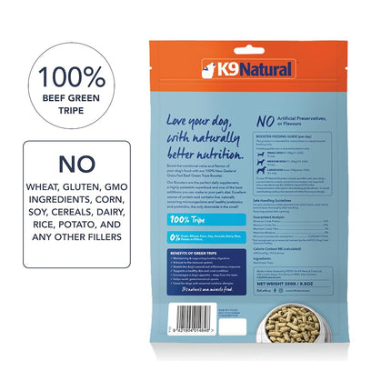 K9 Natural Beef Green Tripe Freeze-Dried Dog Food Booster, Grain-Free, 250g