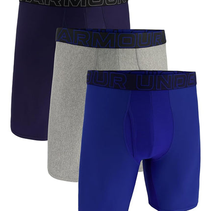 Under Armour Men's Tech 9-inch Boxerjock 2-Pack, Royal Solid 3 Pack, 3XL