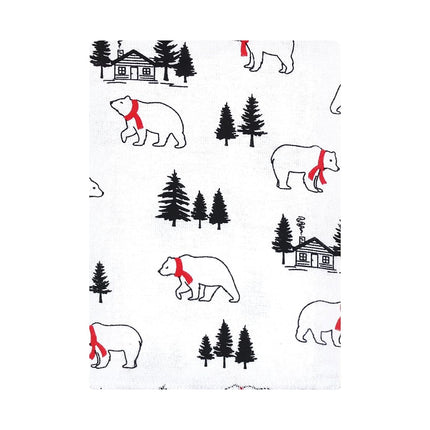 Lot de bavoirs en flanelle de coton unisexe Hudson Baby, motif d'ours en carreaux de buffle, taille unique