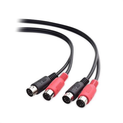 Cable Matters Dual 5 Pin DIN MIDI Cable (Combined 