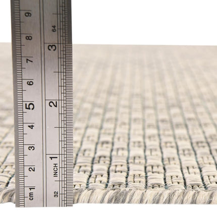 Unique Loom Collection Casual Transitional Solid Heathered Indoor/Outdoor Flatweave Area Rug (3' 3" Round, Light Gray/Ivory)