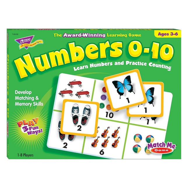 Numbers 0-10 T58102 Match Me Puzzle Game, Ages 3-6.