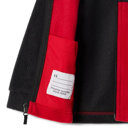 Columbia Steens Toddler Boys Mt II Fleece, Mountain Red/Black, 4T