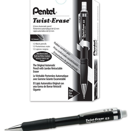 Pentel 0.5mm Twist Erase Mechanical Pencil (Pack o