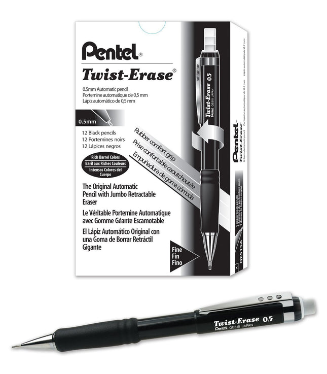 Pentel 0.5mm Twist Erase Mechanical Pencil (Pack o