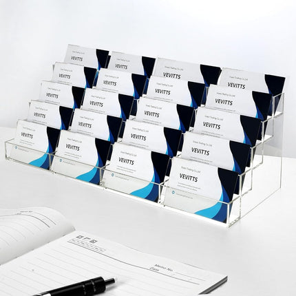 Vevitts 20 Slots Acrylic Business Card Holder, Cle