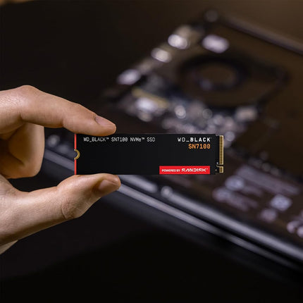 WD_BLACK SN7100 500GB NVMe SSD, M.2 2280, Read speeds up to 6800 MB/s, Next Gen TLC 3D NAND, WD_BLACK DASHBOARD, For Laptops, handheld gaming devices