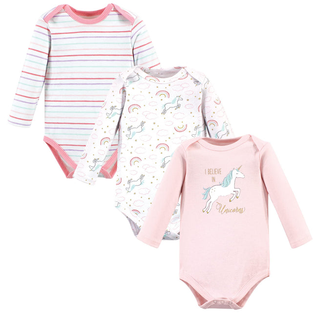 Hudson Baby baby-girls Cotton Long-sleeve Bodysuit