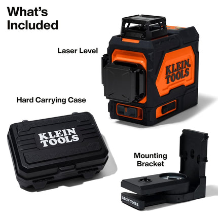 Klein Tools 93PLL Self-Leveling Laser Level with Bright Green 3x360-Degree Planes, Rechargeable Battery, Magnetic Mount
