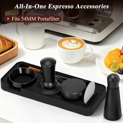 7 PCS Espresso Accessories Kit 54mm Espresso Tamper Coffee WDT Tool