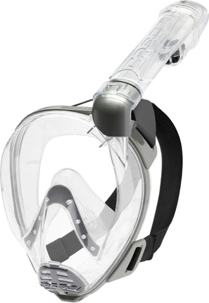 Cressi Baron Full Face Masks, Clear/Silver, M/L