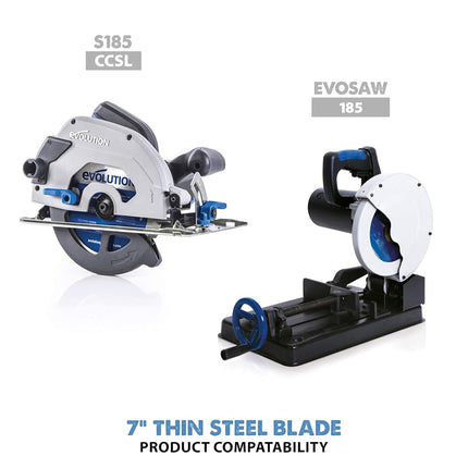 Evolution Power Tools 180BLADETS Thin Steel Cutting Blade, 7-Inch x 68-Tooth