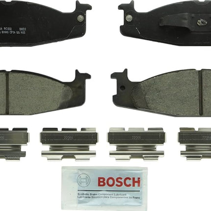 BOSCH BC632 QuietCast Premium Ceramic Disc Brake Pad Set - Compatible with Select Ford Bronco, E-150 Club Wagon, E-150 Econoline, E-150 Econoline Club Wagon, F-150; FRONT