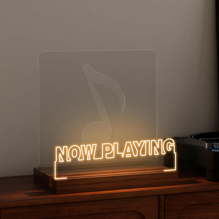 COOLGIFT MART Now Playing Vinyl Record Stand, Ligh