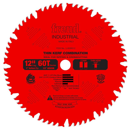 Saw Blade Circular 305x25.4mm 60T Thin Kerf Combin