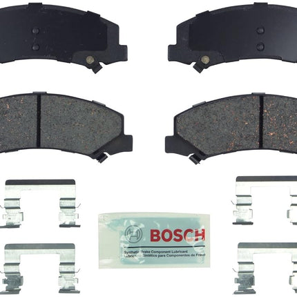 BOSCH BE1159H Blue Ceramic Disc Brake Pad Set With Hardware - Compatible With Select Buick Allure, LaCrosse, Lucerne; Cadillac DTS; Chevrolet Impala, Impala Limited, Monte Carlo; FRONT