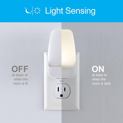GE LED Night Light, Plug-in, Dusk to Dawn Sensor, Warm White, Ambient Lighting, Ideal Nightlight for Kids, Adults, Bedroom, Bathroom, Nursery, Hallway, Kitchen, 46478, 8 Pack