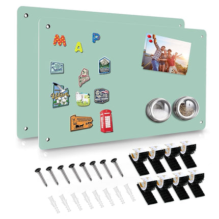 Green 2Pack Magnetic Board,17.5" x 11.4" Magnet Bu
