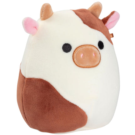 Squishmallows Original 5 pulgadas Ronnie la Vaca Marrón - Peluche oficial de Jazwares para Calcetín Navideño - Juguete de peluche suave y apretable de colección - Añádelo a tu escuadrón - Regalo para niños y niñas