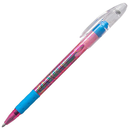 Pentel Krazy Pop Iridescent Gel Pen, (1.0mm) Bold Line, Pink & Metallic Blue Ink (K91-DCP)