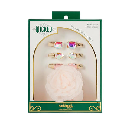 Wicked Glinda Scrunchie & Hair Clip set - hair clips - hair accessories - hair accessories for girls - gifts for her - Scunci by Conair - 7PK