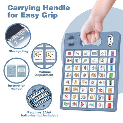 Joyreal AAC Device for Autism, Non Verbal Communication Tools for Speech Therapy & Stroke Rehab. Speech Communication Tablet, Autism Talking Aids with 8 Programmable Buttons & Adjustable Volume