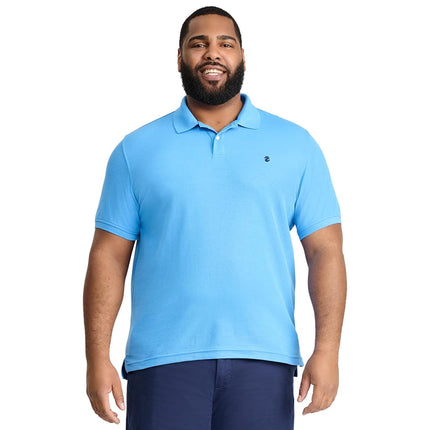 IZOD Men's Advantage Performance Short Sleeve Polo Shirt, Blue Revival, Large