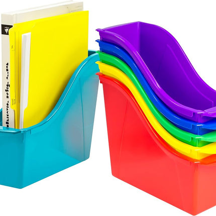 Storex Small Book Bin – Interlocking Plastic Organ