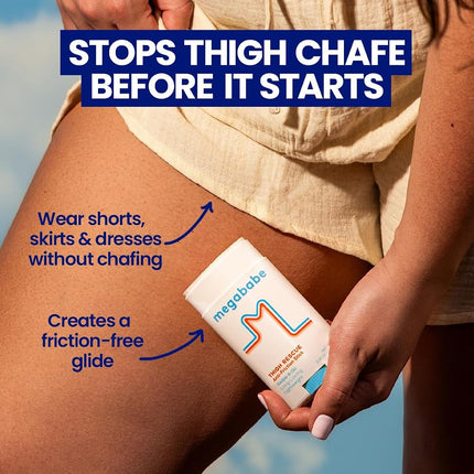 MegaBabe Thigh Rescue Anti Chafe Stick with Aloe, Pomegranate & Grapeseed Oil