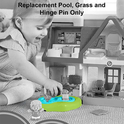 Fisher-Price Replacement Parts Little People Friends Together Playhouse Playset HBY89 - Replacement Pool, Grass and Hinge Pin