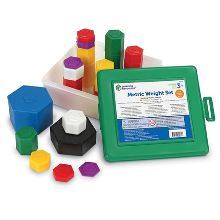 Learning Resources Metric Weight Set, Set of 58 Weights, 1g, 5g, 10g, 20g, 100g, 500g, 1000g