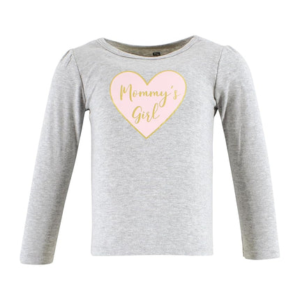Hudson Baby T-shirts à manches longues bébé fille, Fille Maman, 6-12 mois