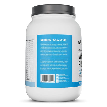 Levels 2LB Unflavored 100% Grass Fed Whey Protein, Undenatured, No GMOs