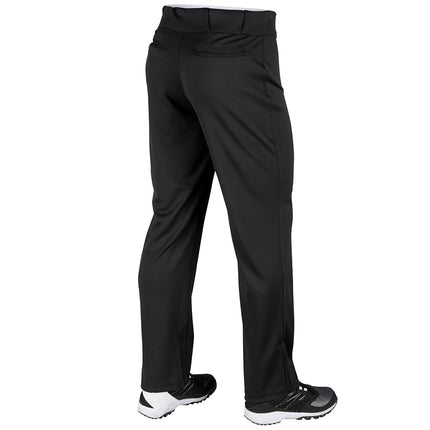 Pantalon de baseball CHAMPRO pour garçon à coupe décontractée et bas ouvert, avec entrejambe ajustable et zone de glisse renforcée, noir