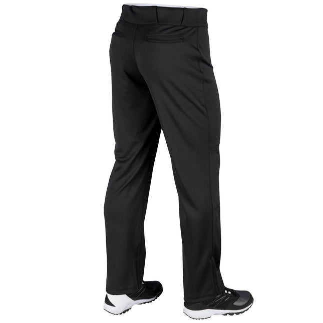 Pantalón de béisbol CHAMPRO para niño de corte holgado, de parte inferior abierta, con entrepierna ajustable y zona de deslizamiento reforzada, color negro
