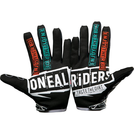 O'Neal Jump Gloves with Crank Graphic (Black/Multicolor, Size 9)