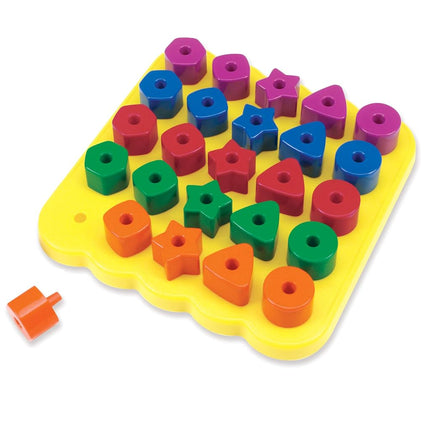 Learning Resources Stacking Shapes Peg Board - 25 Piece - Ages 3-6