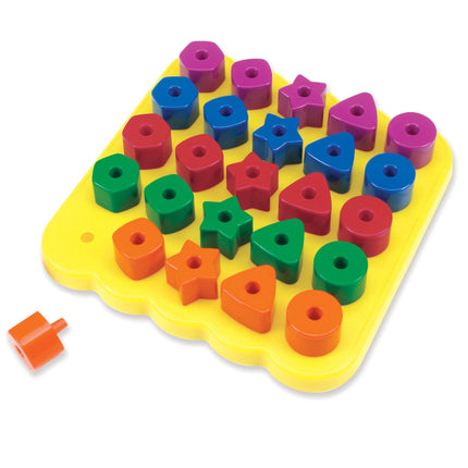 Learning Resources Tablero con Clavijas de Formas Apilables - 25 Piezas - Edades 3-6