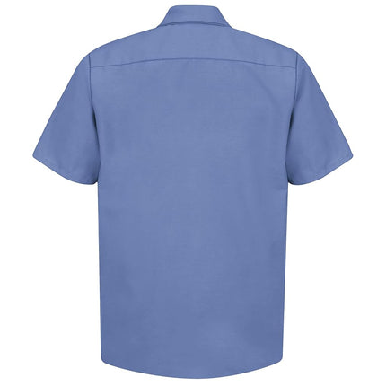 Red Kap Men's Industrial Work Shirt, Regular Fit, Short Sleeve Utility Button, Petrol Blue, Large